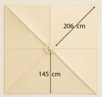 Εκρού Ανταλλακτικό Πανί Ομπρέλας Χωρίς Βολάν 300 x 300cm Με 8 Ακτίνες