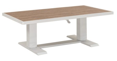 Τραπέζι Με Σκελετό Αλουμινίου Και Επιφάνεια Pollywood Με Ρυθμιζόμενο Ύψος 140 x 80 x 51/69(h)cm