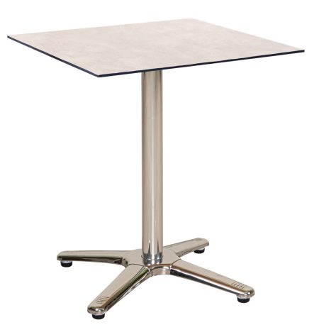Τετράγωνο Τραπέζι Με Μπέζ Επιφάνεια Hpl Και Ανοξείδωτο Σκελετό 70 x 70 x 75(h)cm