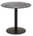 Στρογγυλό Μεταλλικό Τραπέζι Με Επιφάνεια Compact Hpl Γκρί 80 x 75(h)cm