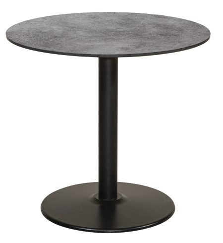 Στρογγυλό Μεταλλικό Τραπέζι Με Επιφάνεια Compact Hpl Γκρί 80 x 75(h)cm