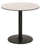 Στρογγυλό Μεταλλικό Τραπέζι Με Επιφάνεια Compact Hpl Μπέζ 80 x 75(h)cm