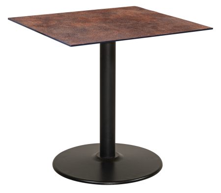 Τετράγωνο Μεταλλικό Τραπέζι Με πιφάνεια Compact Hpl Σκουριά 80 x 80 x 75(h)cm