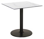 Τετράγωνο Μεταλλικό Τραπέζι Με Λευκή Επιφάνεια Compact Hpl 80 x 80 x 75(h)cm