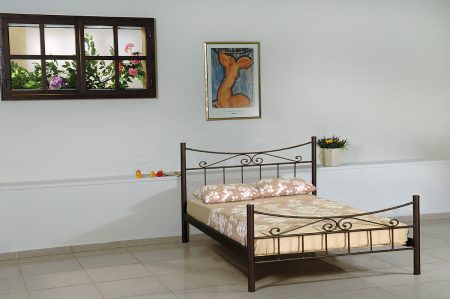 King Size Μεταλλικό Κρεβάτι Ηρώ 208 x 168cm