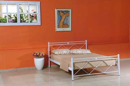 King Size Μεταλλικό Κρεβάτι Χιαστί 168 x 208cm