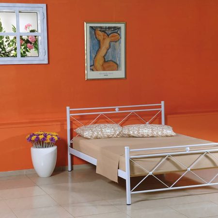 King Size Μεταλλικό Κρεβάτι Χιαστί 168 x 208cm