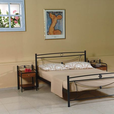 King Size Μεταλλικό Κρεβάτι Μαργαρίτα 168 x 208cm