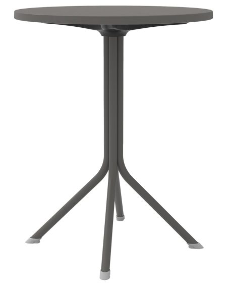 Dark Grey Τραπέζι Πολυπροπυλένιου Με UV Προστασία Φ60cm