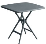 Dark Grey Τραπέζι Πολυπροπυλένιου Με UV Προστασία 72 x 72 x 70(h)cm