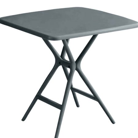 Dark Grey Τραπέζι Πολυπροπυλένιου Με UV Προστασία 72 x 72 x 70(h)cm