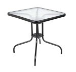 Τετράγωνο Μεταλλικό Τραπέζι Με Τζάμι 80 x 80 x 70(h)cm