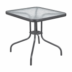 Τετράγωνο Μεταλλικό Τραπέζι Με Τζάμι 80 x 80 x 70(h)cm