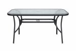 Γκρί Μεταλλικό Παραλ/μο Τραπέζι Με Τζάμι 120 x 70 x 70(h)cm