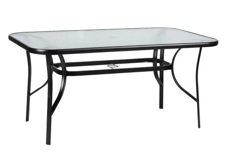 Μεταλλικό Παραλ/μο Τραπέζι Με Τζάμι 140 x 80 x 70(h)cm