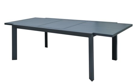 Γκρί Παρ/μο Επεκτεινόμενο Τραπέζι Αλουμινίου Με Αυτόματο Μηχανισμό 160/220 x 100 x 75(h)cm