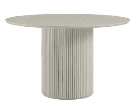 Κρέμ Τραπέζι Ροτόντα Με Σκελετό Αλουμινίου 120 x 75(h)cm