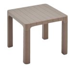 Καφέ Τετράγωνο Βοηθητικό Τραπεζάκι Πολυπροπυλενίου Με Uv Προστασία 45 x 45 x 40(H)cm