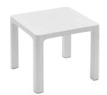Λευκό Τετράγωνο Βοηθητικό Τραπεζάκι Πολυπροπυλενίου Με Uv Προστασία 45 x 45 x 40(H)cm