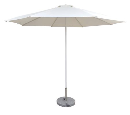 Στρογγυλή Ομπρέλα 300cm , Με Αλουμίνιο Σκελετό Και Εκρού Ύφασμα