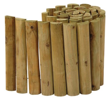 Ξύλινος Φράκτης Roll Bar Απο Ξύλο Οξυάς 180 x 30(h)cm