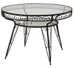 Γαλβανισμένο Στρογγυλό Τραπέζι Μασίφ 110 x 75cm