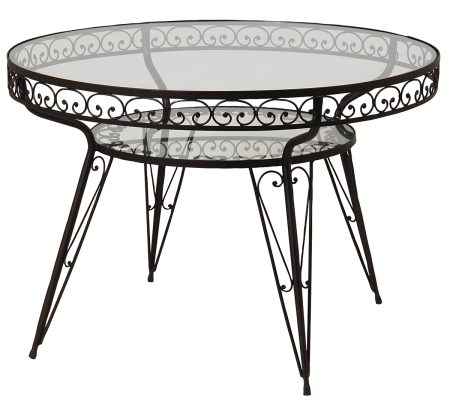 Γαλβανισμένο Στρογγυλό Τραπέζι Μασίφ 110 x 75cm