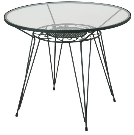 Γαλβανισμένο Στρογγυλό Τραπέζι Μασίφ 90 x 75(h)cm