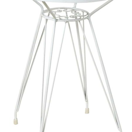 Γαλβανισμένο Στρογγυλό Τραπέζι Μασίφ 50 x 66(h)cm