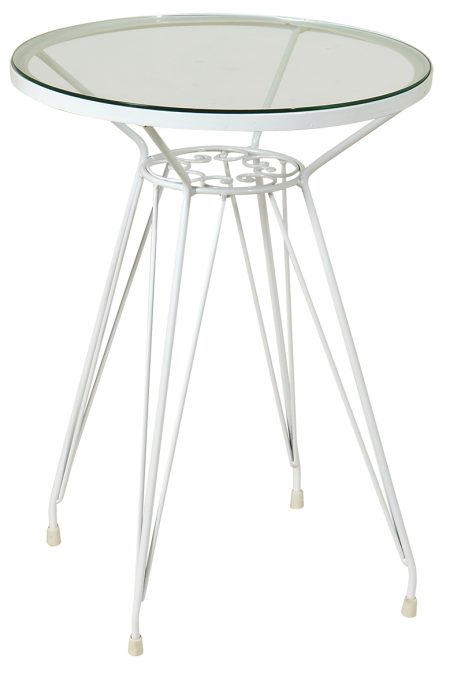 Γαλβανισμένο Στρογγυλό Τραπέζι Μασίφ 50 x 66(h)cm