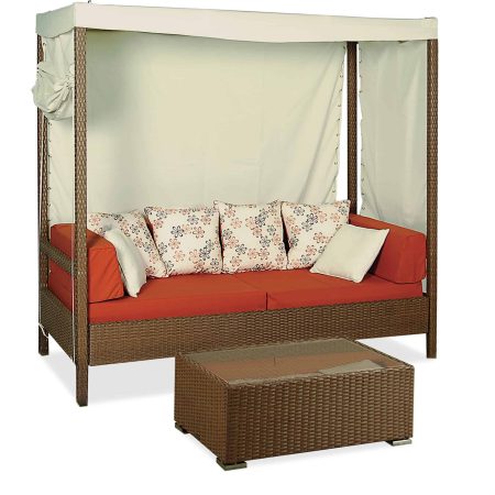 Καθιστικό Σέτ Rattan 2 Τεμαχίων 210 x 100 x 210(h)cm