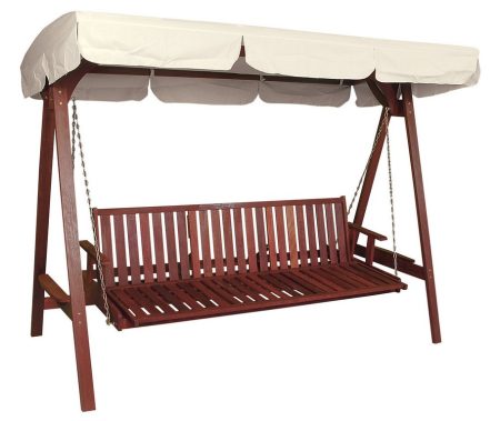 Ξύλινη Κούνια - Κρεβάτι ,Red Shorea ,251,5 x 128,5 x 194,5(h)cm ,Red Shorea