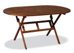 Ξύλινο ,Οβάλ Πτυσσόμενο Τραπέζι Acacia 150 x 85 x 72(h)cm