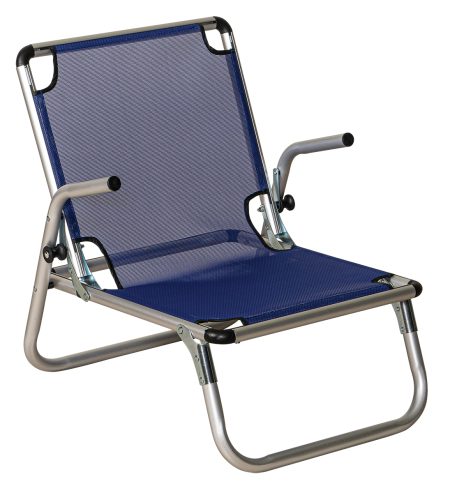 Μπλέ Πτυσσόμενο Καρεκλάκι Παραλίας Με Αλουμίνιο Σκελετό , 60(w) x 52(d) x 23/59(h)cm
