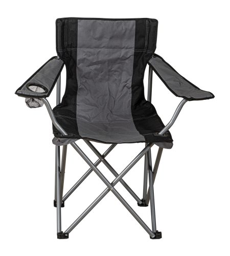 Γκρί Πτυσσόμενο Καρεκλάκι Παραλίας - Camping Με Μεταλλικό Σκελετό , 49(w) x 82(d) x 45/88(h)cm