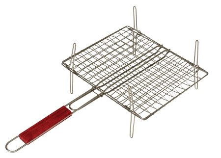 Καρέ Ανοξείδωτη Σχάρα Με Πόδια , 37(d) x 45(w) x 67(l)cm