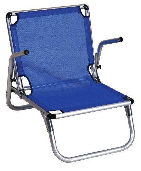 Μπλέ Πτυσσόμενη Καρέκλα Με Αλουμίνιο Σκελετό , 62(W) Χ 51(D) Χ 50(H)cm