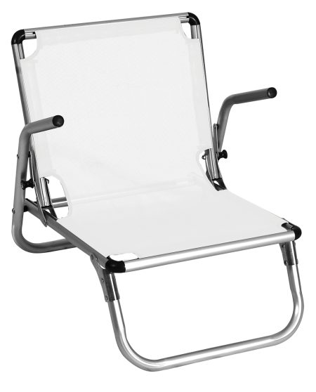 Λευκή Πτυσσόμενη Καρέκλα Με Αλουμίνιο Σκελετό , 62(W) X 51(D) X 50(H)cm