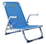 Μπλέ Πτυσσόμενη Καρέκλα Με Αλουμίνιο Σκελετό , 56(W) Χ 60(D) Χ 65(H)cm