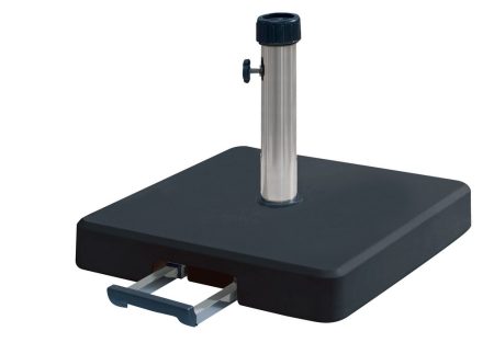 Μάυρη Τσιμεντένια Βάση Ομπρέλας 35Kgr , Με Λαβή Και Ρόδες