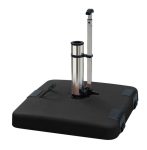 Μάυρη Τσιμεντένια Βάση Ομπρέλας 50Kgr , Με Λαβή Και Ρόδες