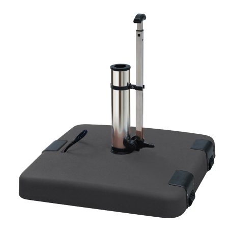 Γκρί Τσιμεντένια Βάση Ομπρέλας 50Kgr , Με Λαβή Και Ρόδες