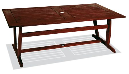 Ξύλινο Παραλληλόγραμμο Τραπέζι Kwilla Tuscon 200 x 100 x 72(h)cm