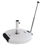 Λευκή Τσιμεντένια Βάση Ομπρέλας 60Kgr , Με Λαβή Και Ρόδες