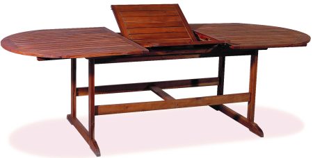 Οβάλ Επεκτεινόμενο τραπέζι Acacia ,150 + 50 = 200 x 90 x 72(H)cm
