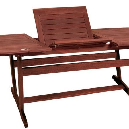 Οβάλ Επεκτεινόμενο τραπέζι Red Shorea ,160 + 80 = 240 x 100 x 75(H)cm