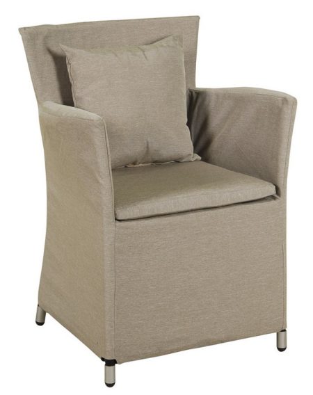 Πολυθρόνα Με Ύφασμα Και Μαξιλάρι Με Σκελετό Αλουμινίου