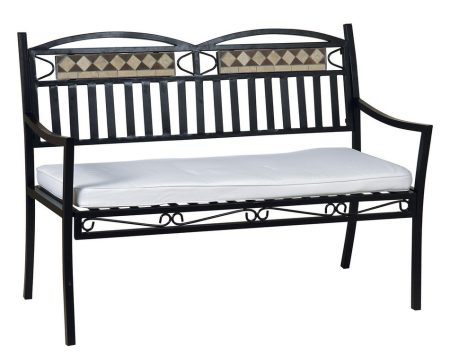 Μεταλλικός Καναπές 2 Θέσεων Με Μαξιλάρι 123 x 57 x 89(h)cm