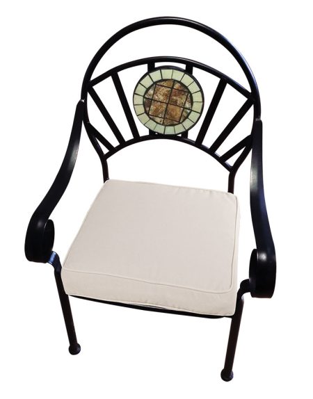 Στοιβαζόμενη Μεταλλική Πολυθρόνα Με Μαξιλάρι 58 x 60 x 91(h)cm