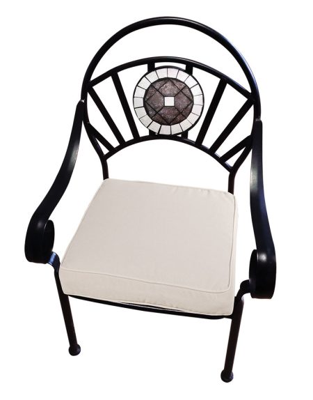 Στοιβαζόμενη Μεταλλική Πολυθρόνα Με Μαξιλάρι